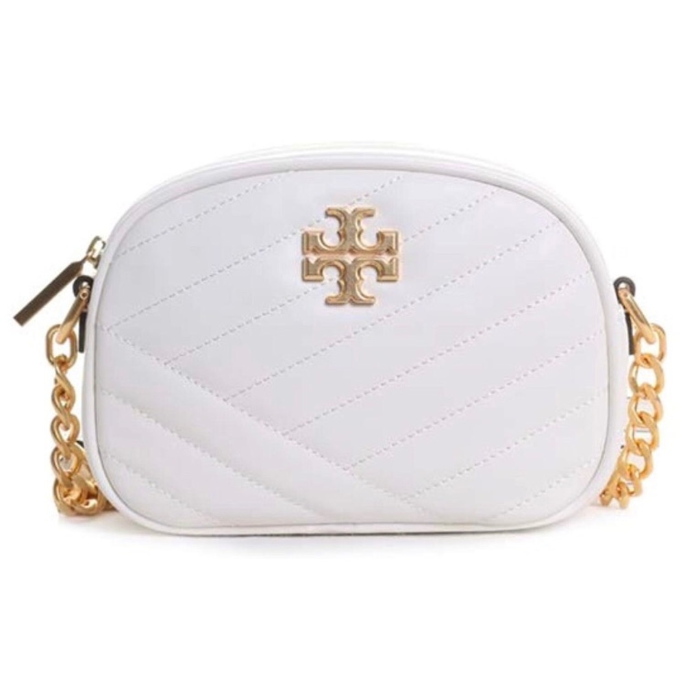 NWT Tory Burch chevron camera bag white authentic